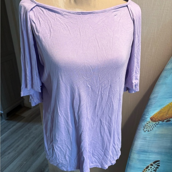 IMAN Purple Relaxed Blouse with Elbow-Length Sleeves - Picture 1 of 6